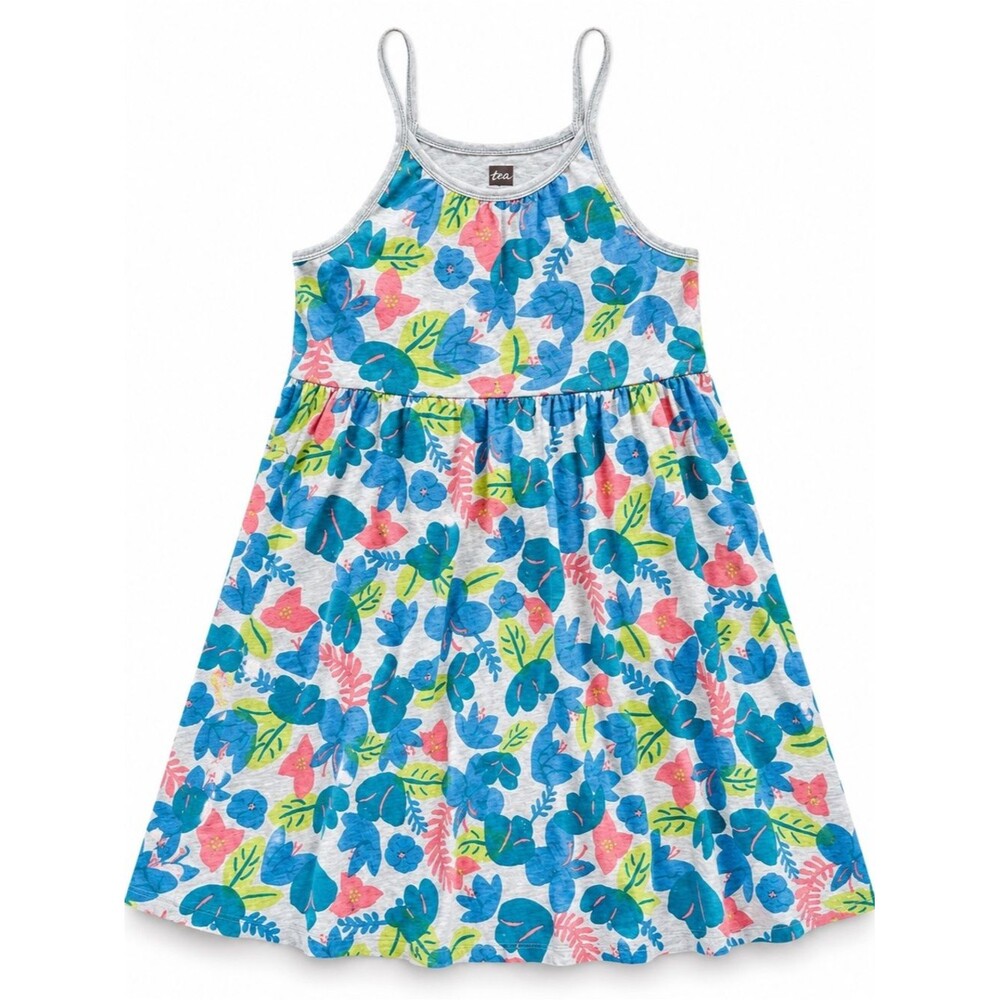 Tea Collection Tropical Floral Halter Dress Size 8 Summer Vacation Style